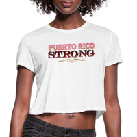 Thumbnail for PR STrong Women's Cropped T-Shirt - white