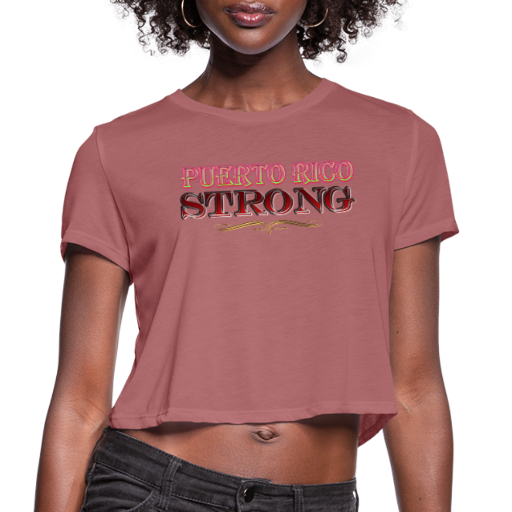 PR STrong Women's Cropped T-Shirt - mauve