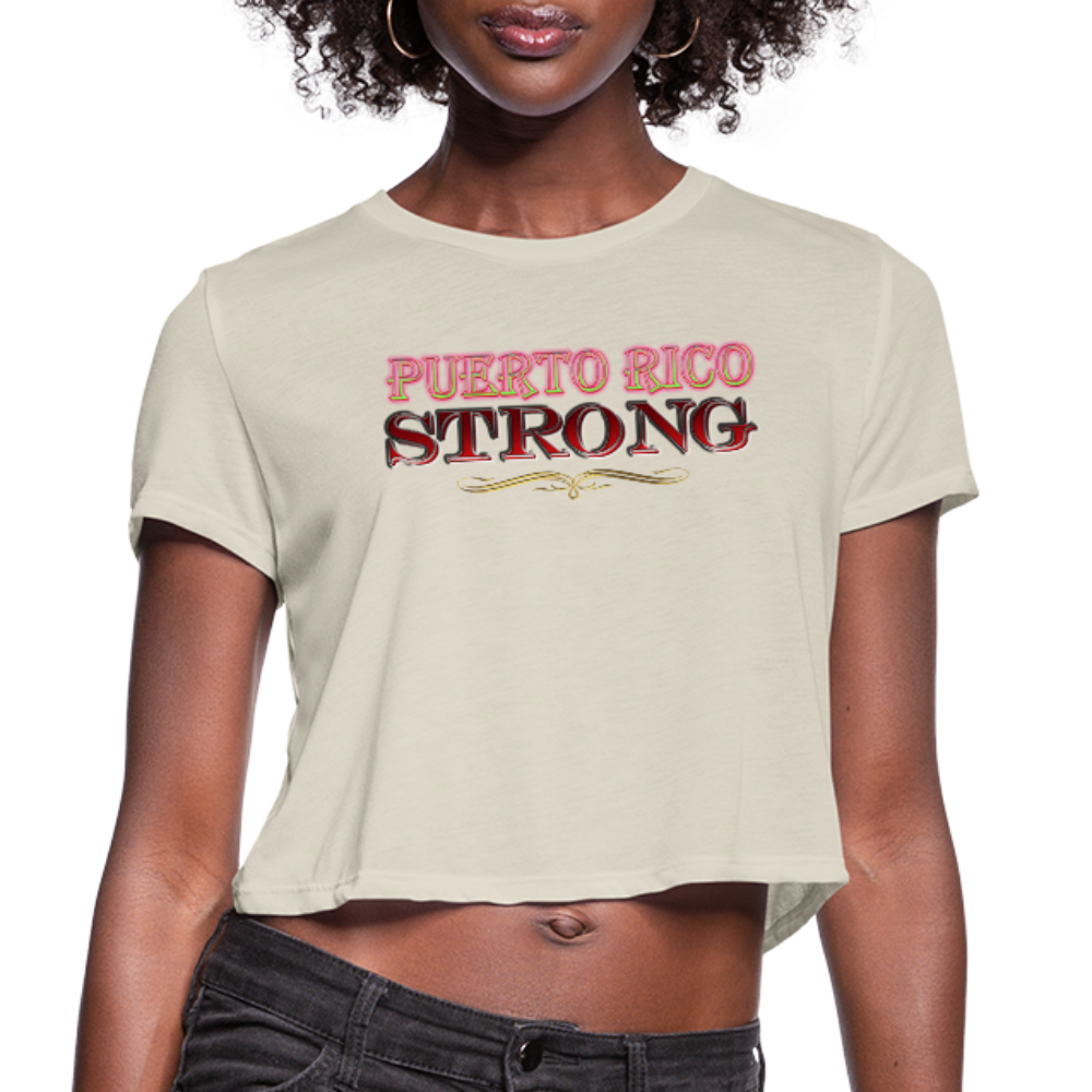 PR STrong Women's Cropped T-Shirt - dust