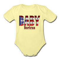 Thumbnail for Baby Bori Organic Short Sleeve Baby Bodysuit - washed yellow