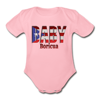 Thumbnail for Baby Bori Organic Short Sleeve Baby Bodysuit - light pink