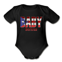 Thumbnail for Baby Bori Organic Short Sleeve Baby Bodysuit - black