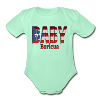 Thumbnail for Baby Bori Organic Short Sleeve Baby Bodysuit - light mint