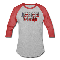 Thumbnail for ALPHA MALE BORICUA STYLE Baseball T-Shirt - heather gray/red
