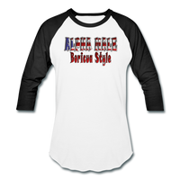 Thumbnail for ALPHA MALE BORICUA STYLE Baseball T-Shirt - white/black