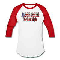 Thumbnail for ALPHA MALE BORICUA STYLE Baseball T-Shirt - white/red