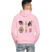 Thumbnail for WARRIOR NATION Pullover Hoodie - light pink