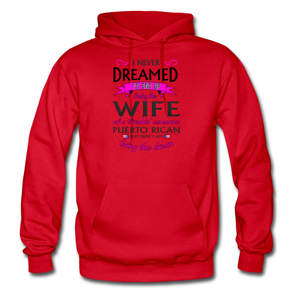 WIFE of Awesome PR HD Pullover Hoodie - red