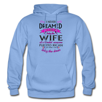 Thumbnail for WIFE of Awesome PR HD Pullover Hoodie - carolina blue
