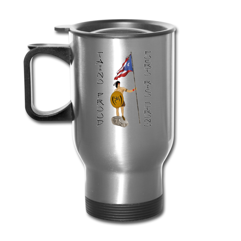 Taino Proud / Symbols 14oz Travel Mug - silver