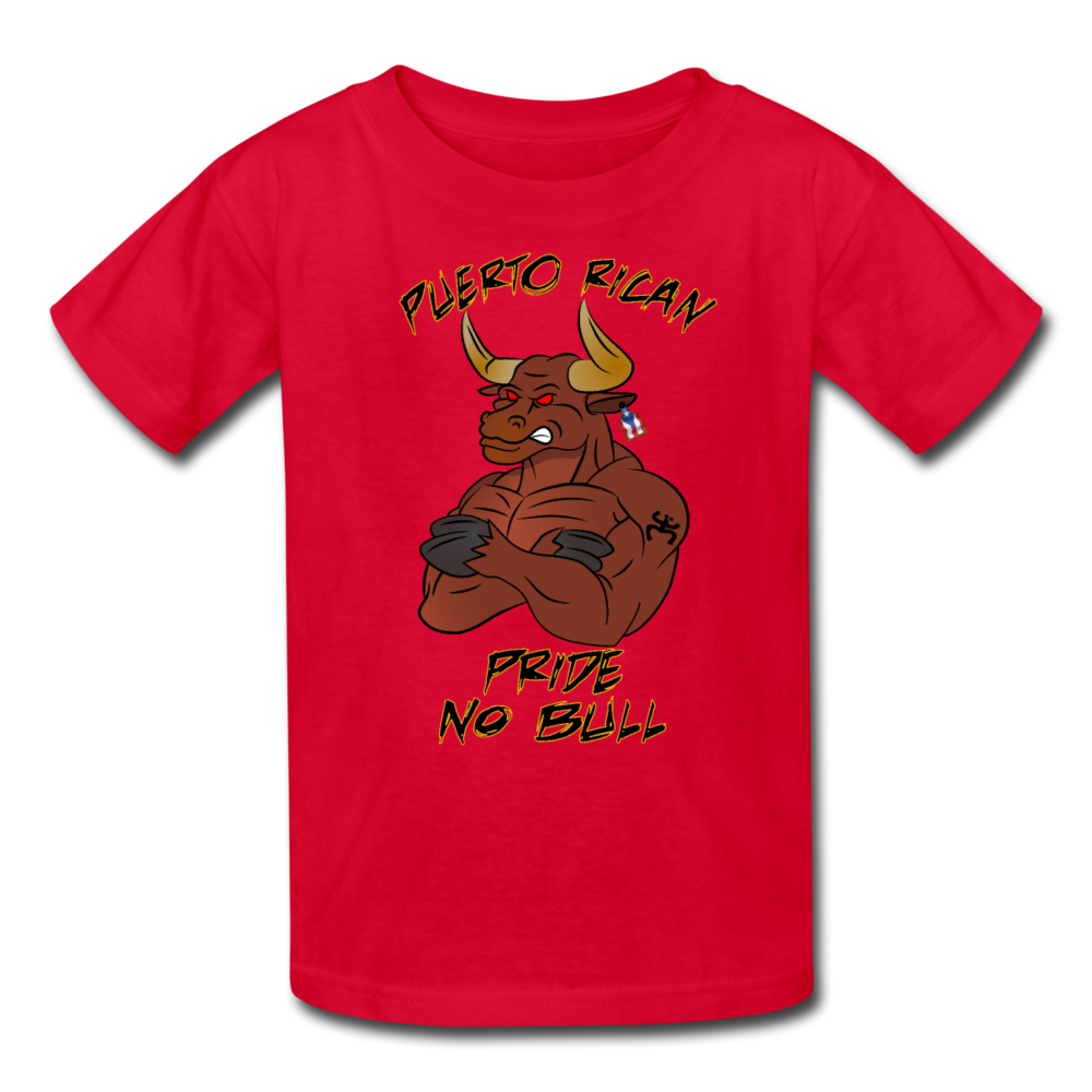 Puerto Rican Pride No Bull Kids' T-Shirt - red
