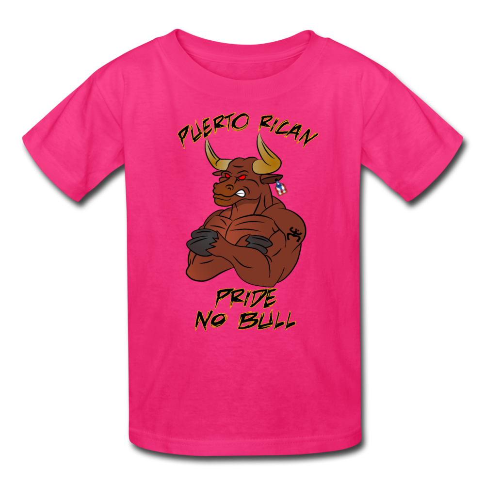 Puerto Rican Pride No Bull Kids' T-Shirt - fuchsia