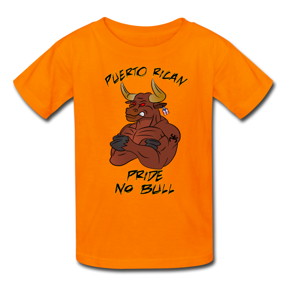 Puerto Rican Pride No Bull Kids' T-Shirt - orange