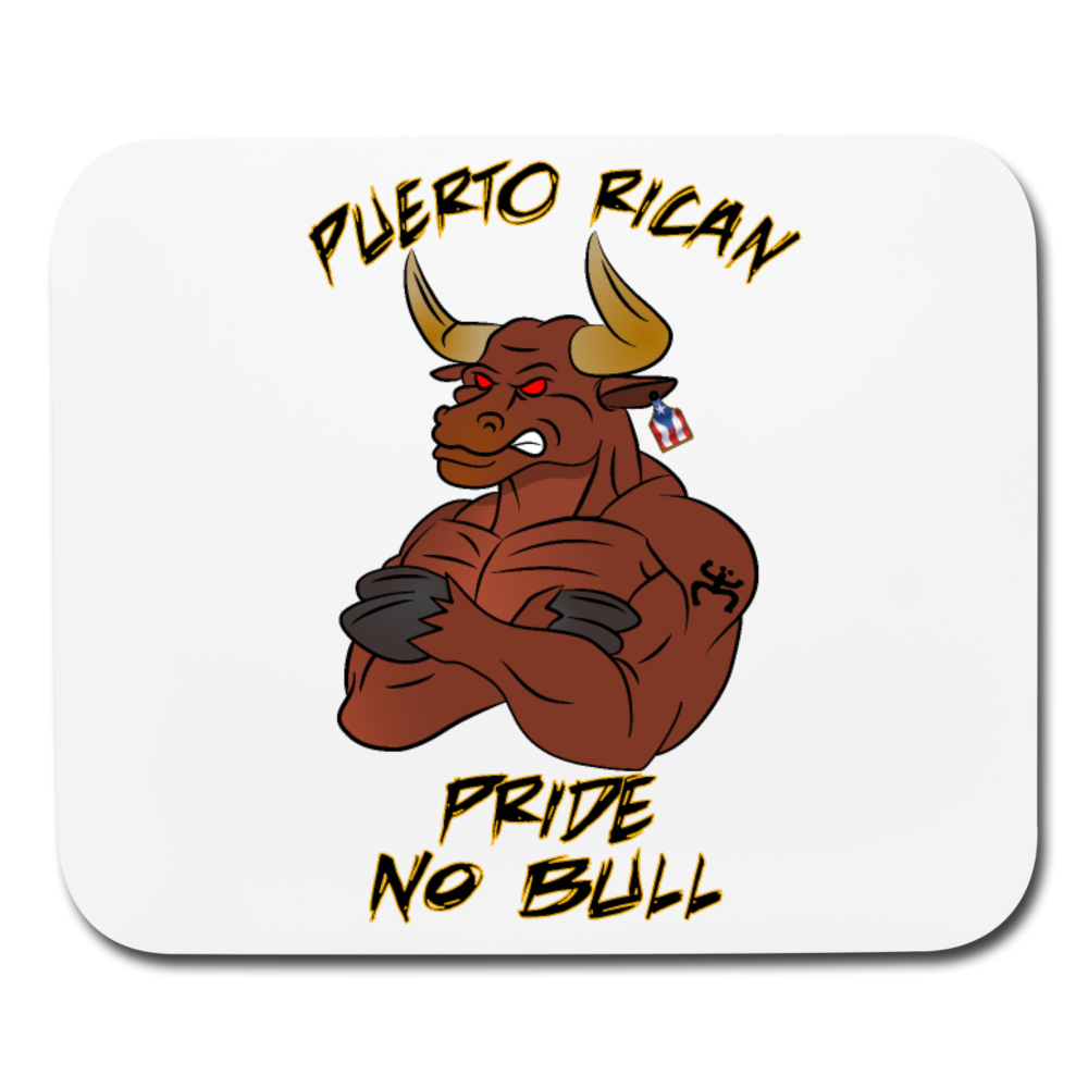Puerto Rican Pride, No Bull Mouse pad Horizontal - white
