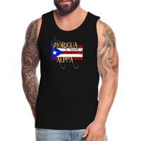 Thumbnail for Boricua Alpha Puerto Rico Flag Premium Tank (Small-3XL) - black