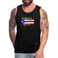 Thumbnail for Boricua Alpha Puerto Rico Flag Premium Tank (Small-3XL) - charcoal grey