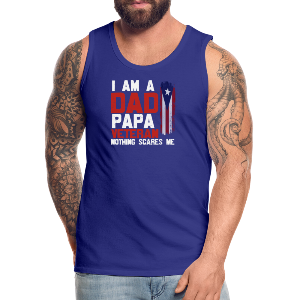 I Am A Dad. Papa, Veteran Premium Tank - royal blue