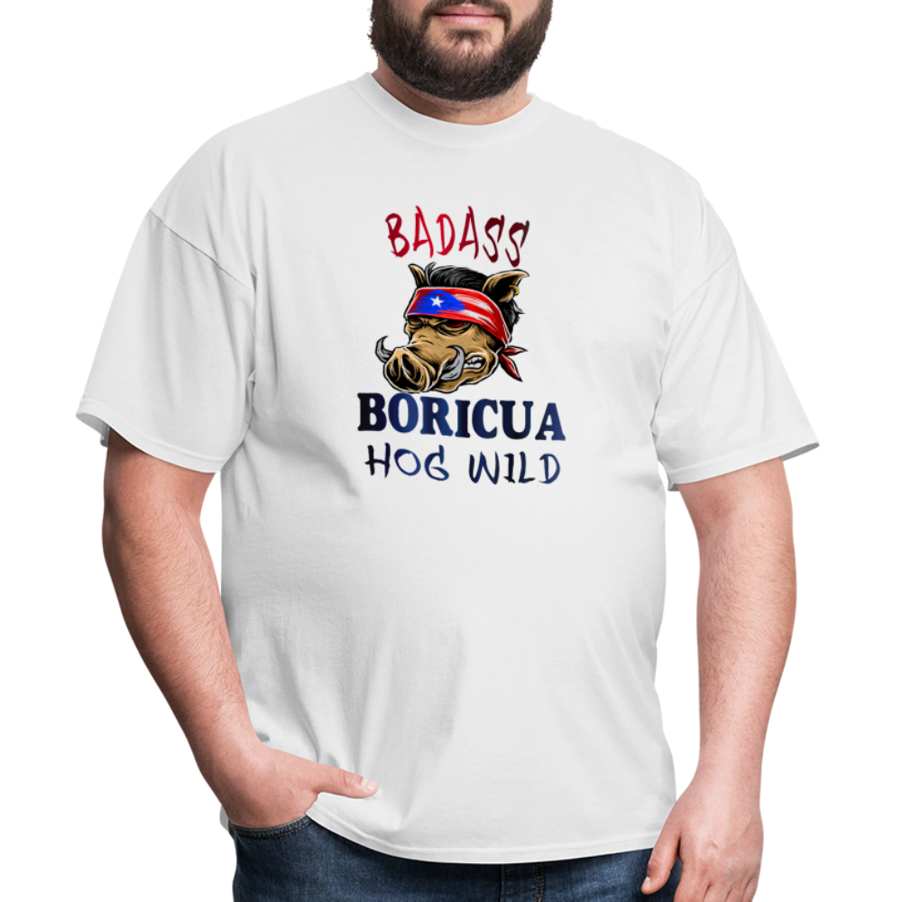 Badass Boricua Hog Wild - Unisex Classic T-Shirt - white
