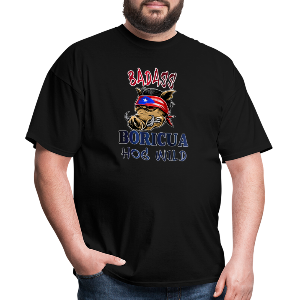 Badass Boricua Hog Wild - Unisex Classic T-Shirt - black