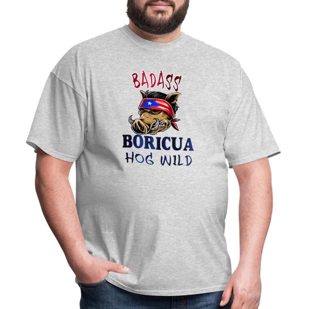 Badass Boricua Hog Wild - Unisex Classic T-Shirt - heather gray