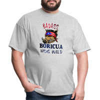 Thumbnail for Badass Boricua Hog Wild - Unisex Classic T-Shirt - heather gray