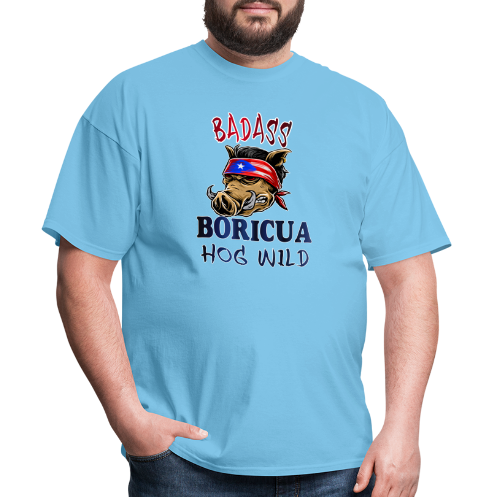 Badass Boricua Hog Wild - Unisex Classic T-Shirt - aquatic blue
