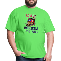 Thumbnail for Badass Boricua Hog Wild - Unisex Classic T-Shirt - kiwi