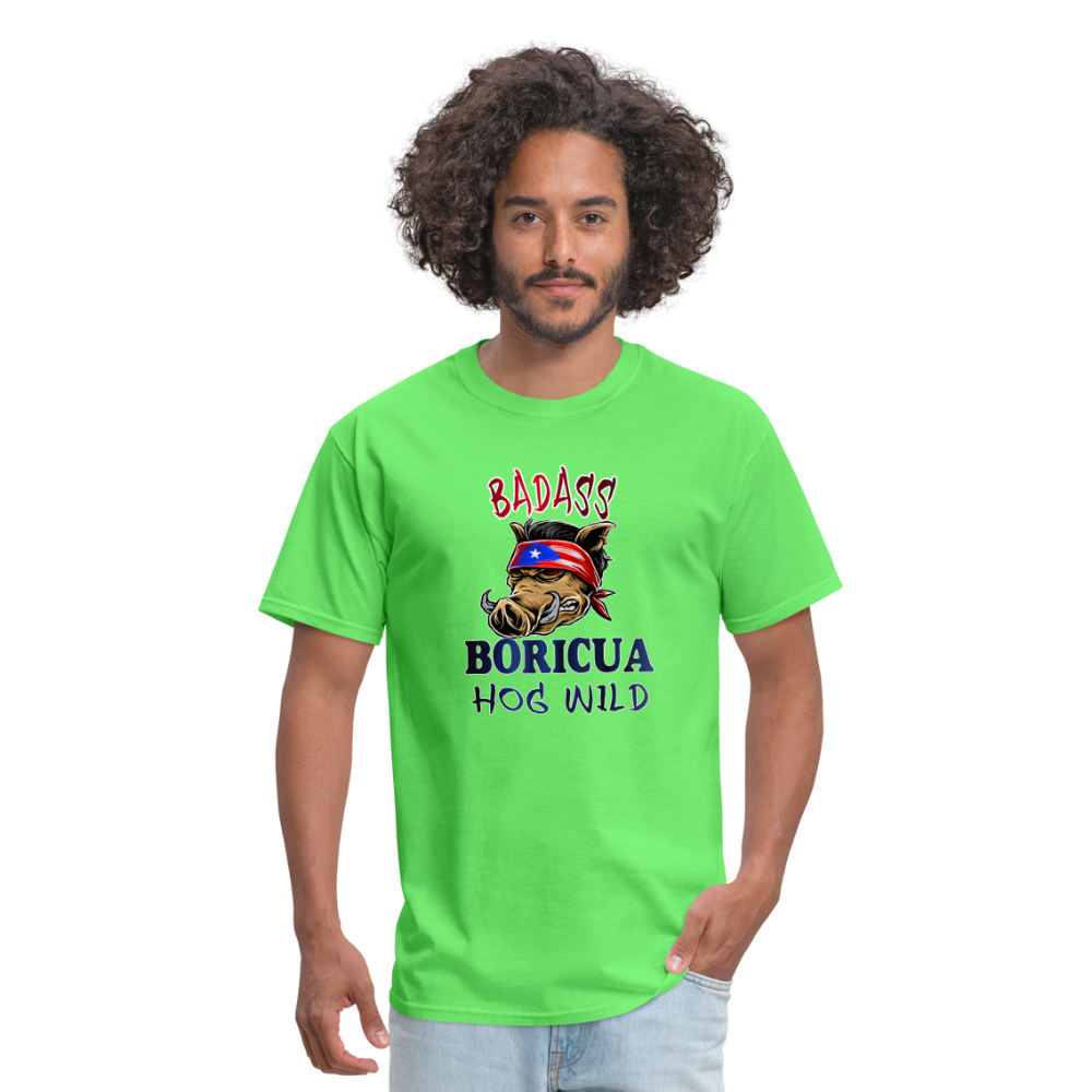 Badass Boricua Hog Wild - Unisex Classic T-Shirt - kiwi