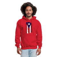 Thumbnail for Distressed Flag Boricua - Men's Hoodie - red