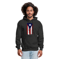 Thumbnail for Distressed Flag Boricua - Men's Hoodie - charcoal grey
