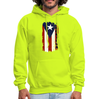 Thumbnail for Distressed Flag Boricua - Men's Hoodie - safety green