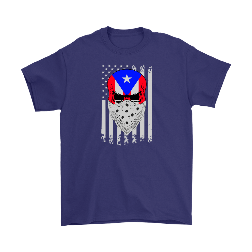 1st Star Skull 5.3 oz. T-Shirt Heavyweight - Puerto Rican Pride